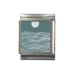 Sea Waves Moon Water Boho Italian Charm (13mm) by uniart180623