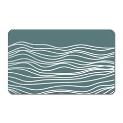 Sea Waves Moon Water Boho Magnet (rectangular) by uniart180623