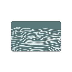 Sea Waves Moon Water Boho Magnet (name Card) by uniart180623