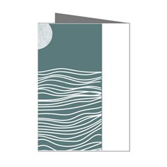 Sea Waves Moon Water Boho Mini Greeting Cards (pkg Of 8)