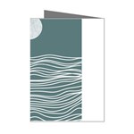 Sea Waves Moon Water Boho Mini Greeting Cards (Pkg of 8) Left