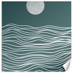 Sea Waves Moon Water Boho Canvas 20  X 20  by uniart180623