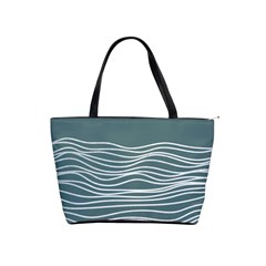 Sea Waves Moon Water Boho Classic Shoulder Handbag by uniart180623