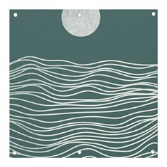 Sea Waves Moon Water Boho Banner And Sign 3  X 3  by uniart180623