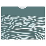 Sea Waves Moon Water Boho Premium Plush Fleece Blanket (Extra Small) 40 x30  Blanket Front