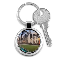 Building City Urban Path Road Skyline Key Chain (round) by uniart180623