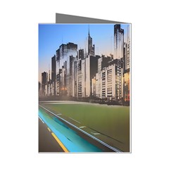 Building City Urban Path Road Skyline Mini Greeting Cards (pkg Of 8) by uniart180623