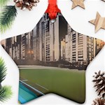 Building City Urban Path Road Skyline Star Ornament (Two Sides) Front