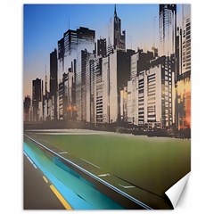 Building City Urban Path Road Skyline Canvas 11  X 14  by uniart180623