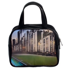 Building City Urban Path Road Skyline Classic Handbag (two Sides) by uniart180623