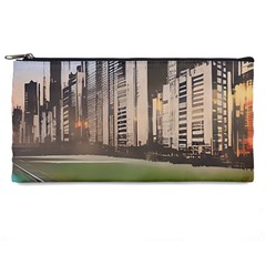 Building City Urban Path Road Skyline Pencil Case by uniart180623