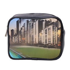 Building City Urban Path Road Skyline Mini Toiletries Bag (two Sides) by uniart180623