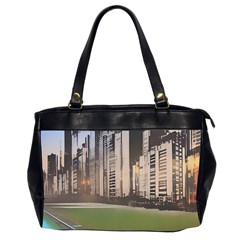 Building City Urban Path Road Skyline Oversize Office Handbag (2 Sides) by uniart180623