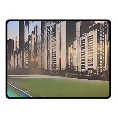 Building City Urban Path Road Skyline Fleece Blanket (small) by uniart180623