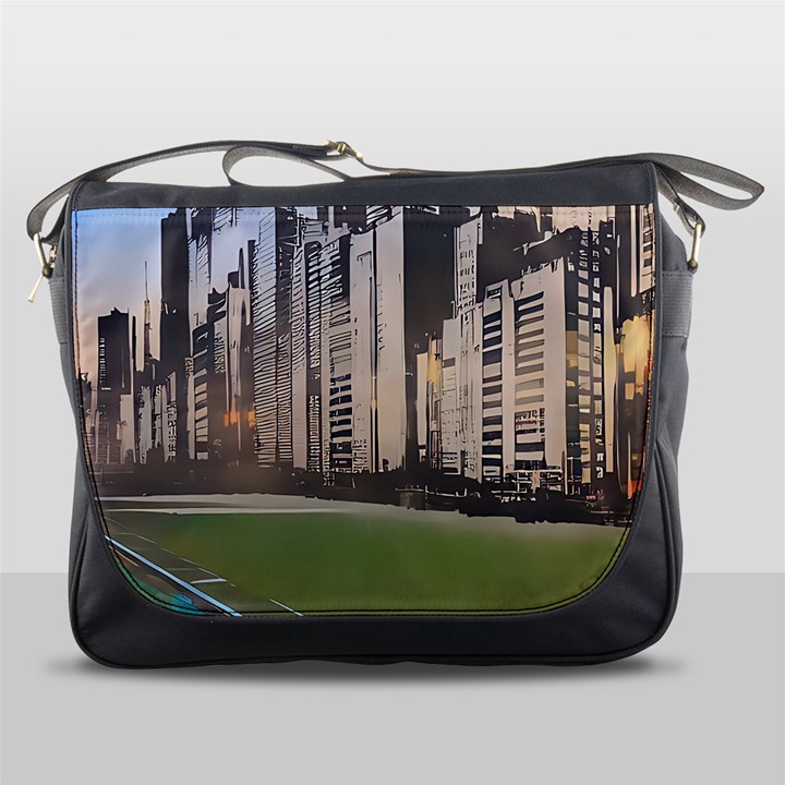 Building City Urban Path Road Skyline Messenger Bag