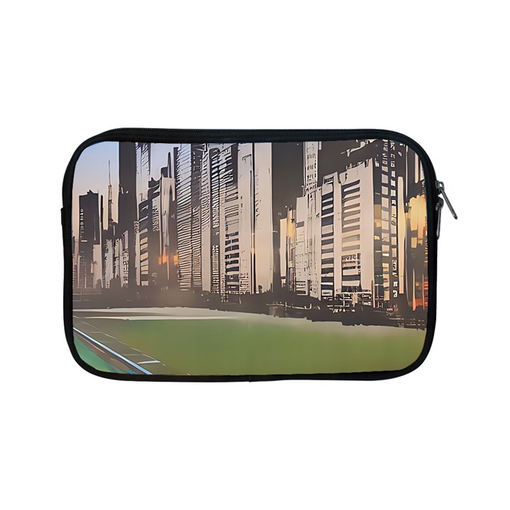 Building City Urban Path Road Skyline Apple iPad Mini Zipper Cases