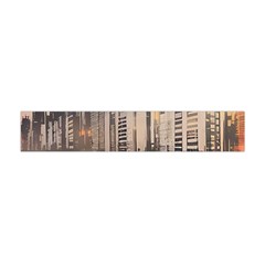 Building City Urban Path Road Skyline Premium Plush Fleece Scarf (mini) by uniart180623