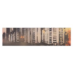 Building City Urban Path Road Skyline Oblong Satin Scarf (16  X 60 ) by uniart180623