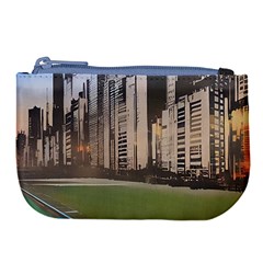 Building City Urban Path Road Skyline Large Coin Purse by uniart180623