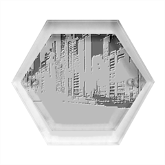 Building City Urban Path Road Skyline Hexagon Wood Jewelry Box by uniart180623