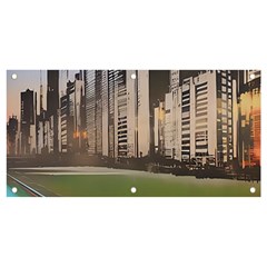 Building City Urban Path Road Skyline Banner And Sign 4  X 2  by uniart180623