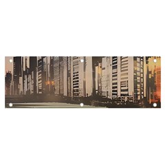 Building City Urban Path Road Skyline Banner And Sign 6  X 2  by uniart180623