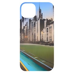 Building City Urban Path Road Skyline Iphone 14 Plus Black Uv Print Case