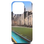 Building City Urban Path Road Skyline iPhone 14 Pro Black UV Print Case Front