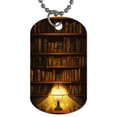 Books Library Dog Tag (one Side) by uniart180623