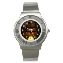 Books Library Stainless Steel Watch by uniart180623