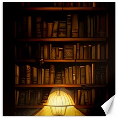 Books Library Canvas 12  X 12  by uniart180623