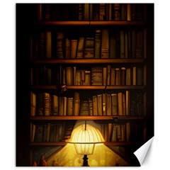 Books Library Canvas 20  X 24  by uniart180623