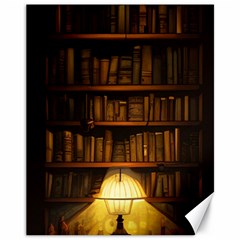 Books Library Canvas 11  X 14  by uniart180623