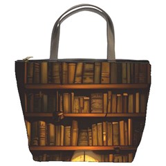 Books Library Bucket Bag by uniart180623