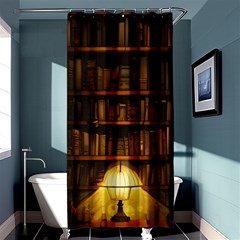 Books Library Shower Curtain 36  X 72  (stall)  by uniart180623