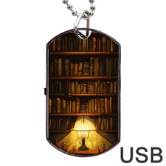 Books Library Dog Tag Usb Flash (two Sides) by uniart180623