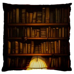 Books Library Large Cushion Case (two Sides) by uniart180623