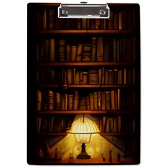 Books Library A4 Acrylic Clipboard by uniart180623