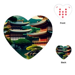 Japan Mount Fuji Japanese Playing Cards Single Design (heart) by uniart180623