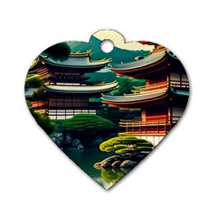 Japan Mount Fuji Japanese Dog Tag Heart (one Side) by uniart180623