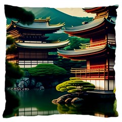 Japan Mount Fuji Japanese Large Cushion Case (one Side) by uniart180623