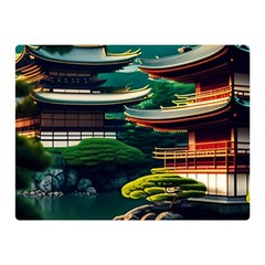 Japan Mount Fuji Japanese Two Sides Premium Plush Fleece Blanket (mini) by uniart180623