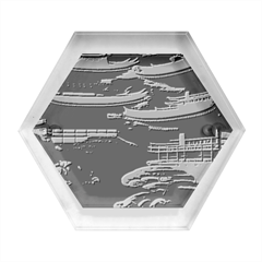 Japan Mount Fuji Japanese Hexagon Wood Jewelry Box by uniart180623