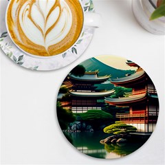 Japan Mount Fuji Japanese Uv Print Round Tile Coaster by uniart180623