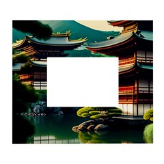 Japan Mount Fuji Japanese White Wall Photo Frame 5  X 7 