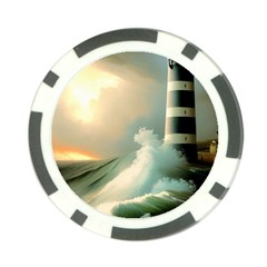 Sea Ocean Waves Lighthouse Nature Poker Chip Card Guard (10 Pack) by uniart180623