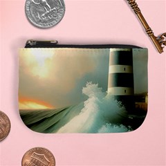 Sea Ocean Waves Lighthouse Nature Mini Coin Purse by uniart180623