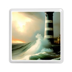 Sea Ocean Waves Lighthouse Nature Memory Card Reader (square) by uniart180623