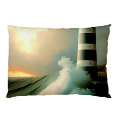 Sea Ocean Waves Lighthouse Nature Pillow Case (two Sides) by uniart180623