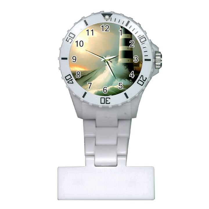 Sea Ocean Waves Lighthouse Nature Plastic Nurses Watch